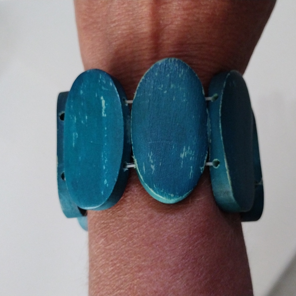 Wooden cuff bracelet.